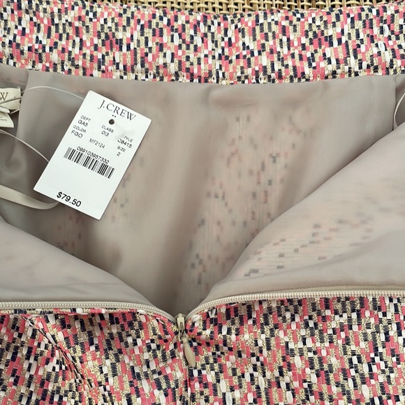 J.Crew Factory Size 2 Metallic Jacquard Tweed Mini Skirt, NWT - Picture 8 of 11